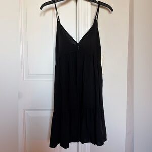 Black Sleeveless V-Neck Maxi Dress - Brand Unknown